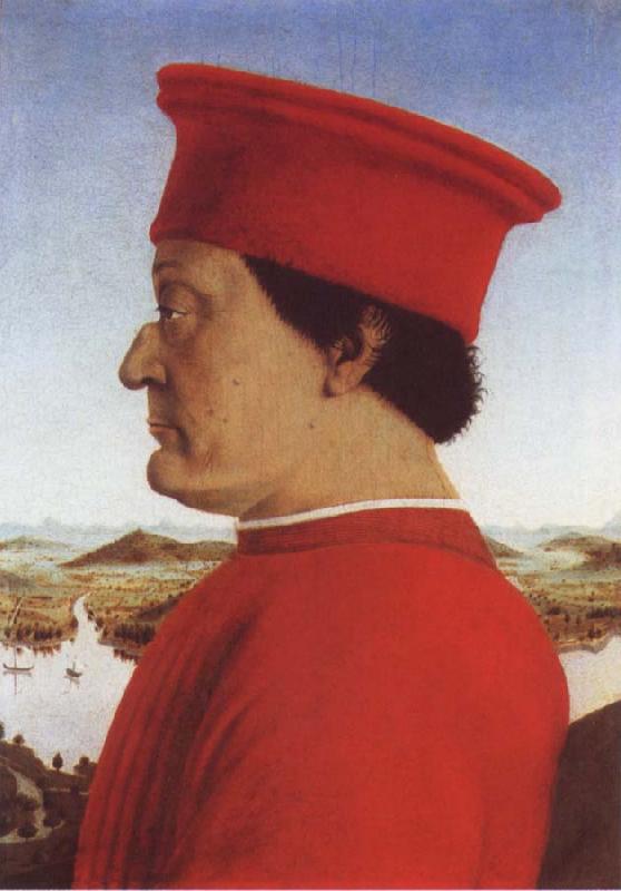 Piero della Francesca Portrait of Duke Frederico da Montefello and Battista Sfozza oil painting picture